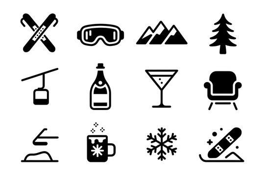 Winter Sports Adventure: Skiing & Snowboarding in Alpine Mountains with Cozy Cabin Escape & Apr&egrave;s-Ski Celebrations