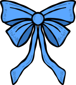 Hand Drawn Cute Bow Ribbon Illustration