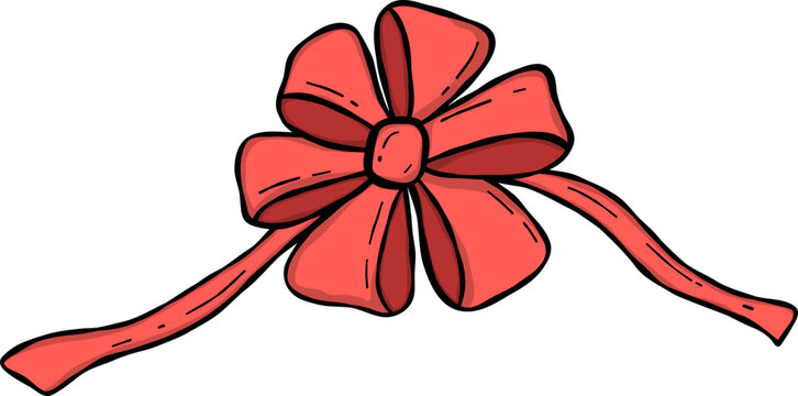 Hand Drawn Cute Bow Ribbon Illustration