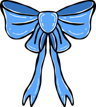 Hand Drawn Cute Bow Ribbon Illustration