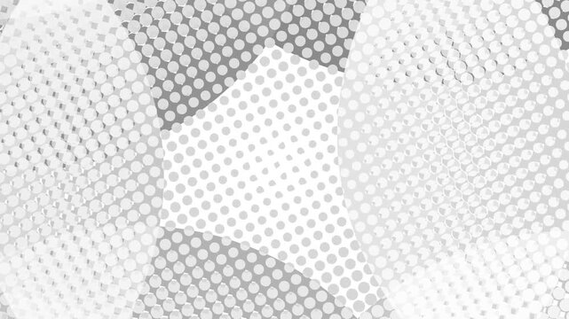 Abstract Grayscale Halftone Dot Pattern Animation Background