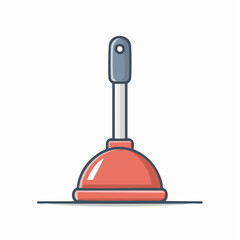 Fototapeta premium Red Plunger Icon