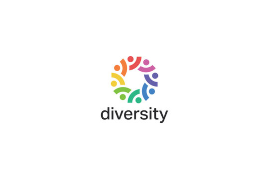 Diversity Community & HR Global Network Logo Template