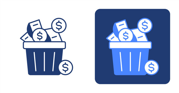 Resource Waste icon, with contrast background.