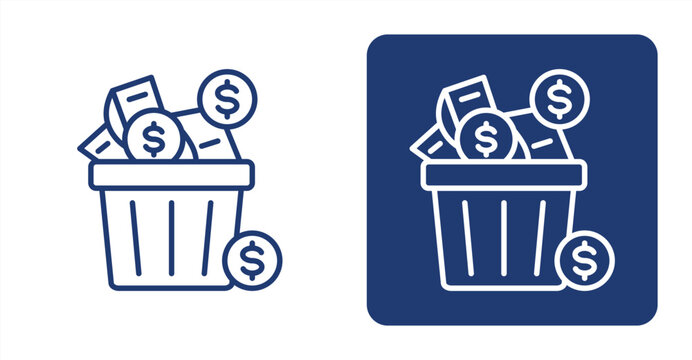 Resource Waste icon, with contrast background.