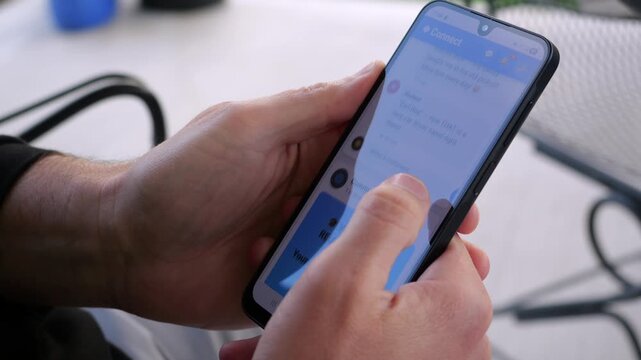 Middle Aged Man Encounters Cybersecurity Issue With Oversharing Social Media Platform - Invasive Memes Asking Personal Information Harvesting Concept