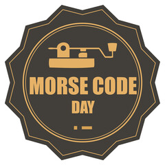 Morse Code Day sticker © Art of Success