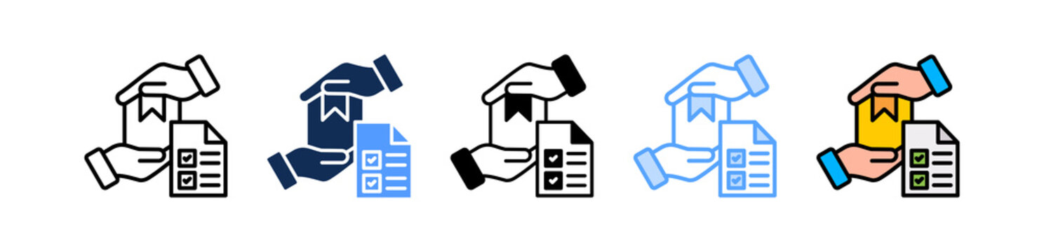 Supply Agreement Icon Multiple Style