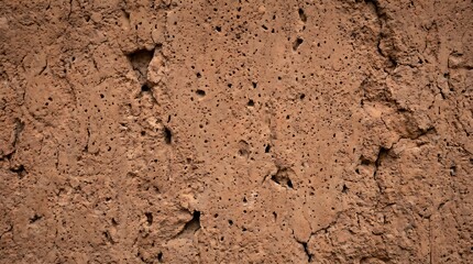 Fototapeta premium Brown Textured Rough Wall Surface Close Up