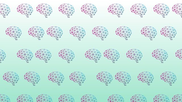 AI脳ネットワークのシームレスループアニメーション背景