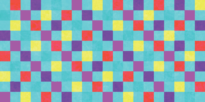 Colorful Abstract Checkered Pattern Background Texture