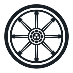 Naklejka premium Dharma wheel symbol, simplified vector illustration