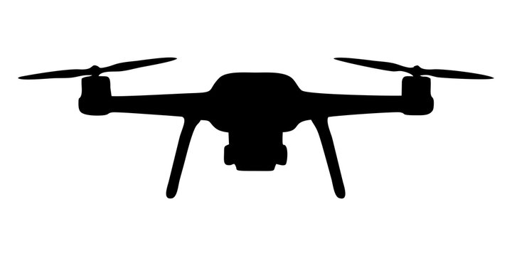 drone silhouette on white background