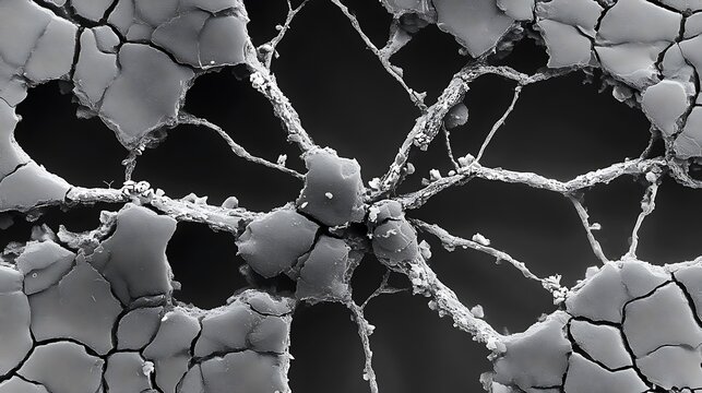 Scanning electron microscope image of a nerve cell neuron.