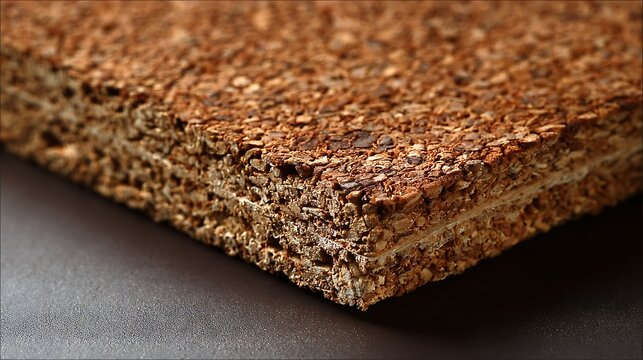 Close-up of a Textured Compressed Composite Board Material.