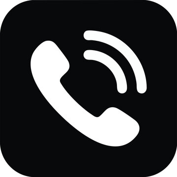 Phone call icon inside rounded square app style