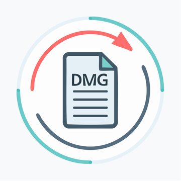 DMG File Icon with Circular Arrows