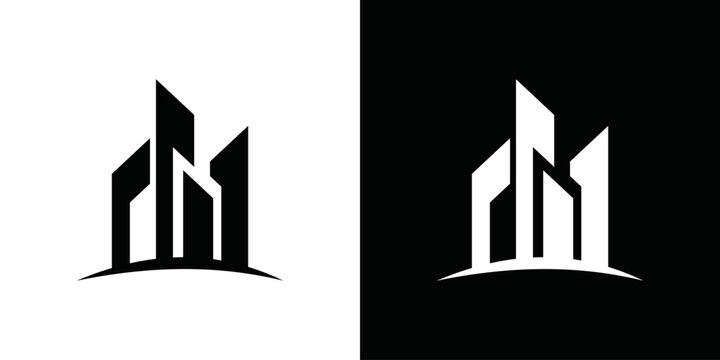 simple skyscraper logo vector