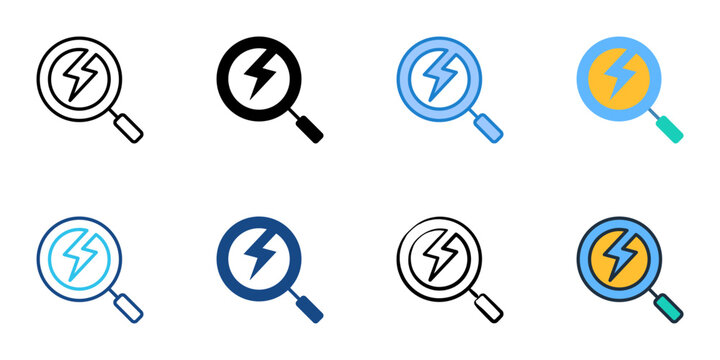 Energy research icons set multiple style collection. Editable stroke 
