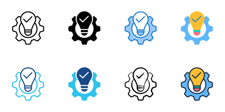 New technology icons set multiple style collection. Editable stroke 
