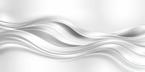 Obraz premium Abstract white wavy vector background with smooth blue lines and a dynamic silk texture creating a professional motion design concept