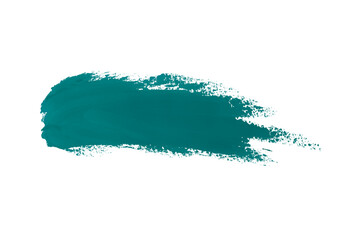 Fototapeta premium Isolated abstract paint brush stroke on transparent background. Colorful artistic texture for creative design, decoration and digital art.
