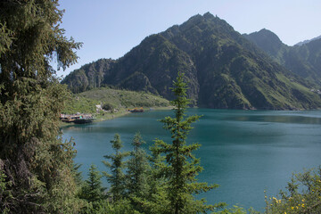 Obraz premium Tianchi alpine lake in Xinjiang
