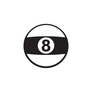 Minimalist Billiard 8-Ball Icon
