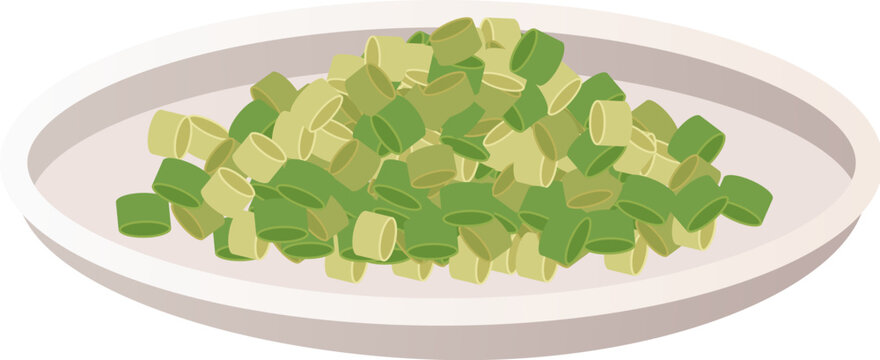 Disk of chopped scallion