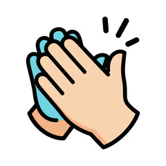 Obraz premium Clapping Hands Icon, Applause Symbol, Celebration and Recognition