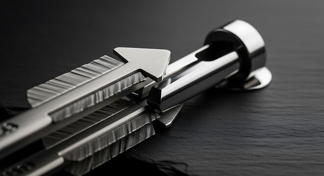 3 arrows merge into one steel symbol representing precision strategy growth and unity on a black textured background for professional business concepts