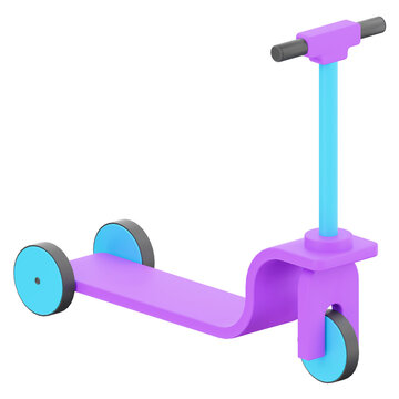 Colorful ThreeWheeled Scooter for Childrens Outdoor Play.