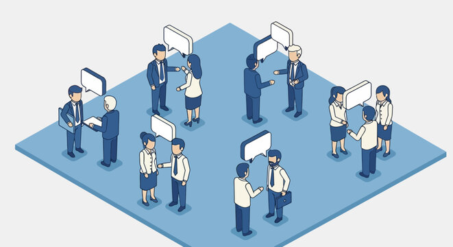 Business People Standing Around.
