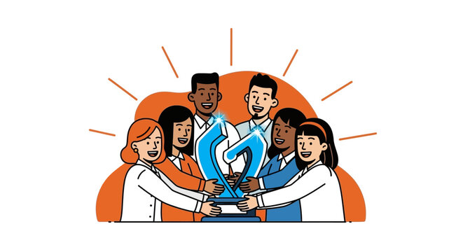 Diverse Team Holding Puzzle Pieces.