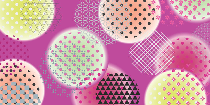 Vibrant Abstract Background Featuring Colorful Circles and Geometric Patterns