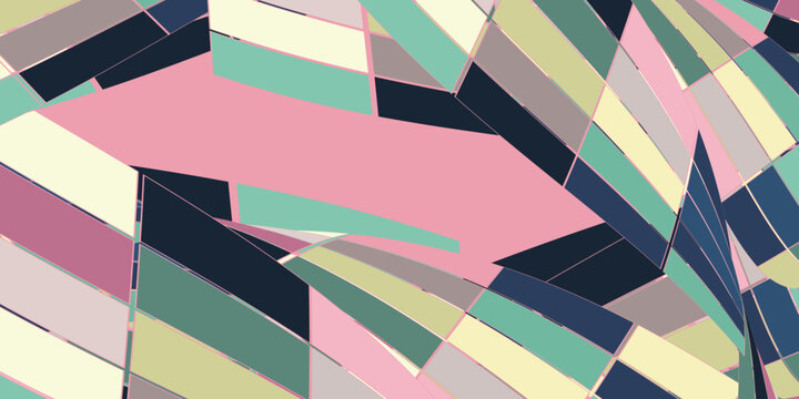 Geometric Abstract Background with Pastel Colors