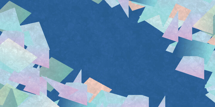 Blue Background With Abstract Geometric Shapes Design