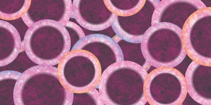 Abstract Background Featuring Overlapping Pink Circular Rings