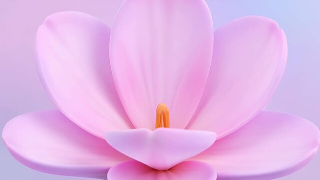 Botanical pulse pastel flower bloom with soft petals in gentle pink light, calm gradient background, elegant floral macro and abstract spring blossom on lavender backdrop