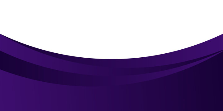 Modern purple wave banner background with trendy flowing curves in vector illustration style.