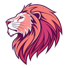 Lion head profile artwork vector illustration design. © josefuna11