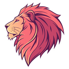 Lion head profile vector graphic illustration design. © josefuna11
