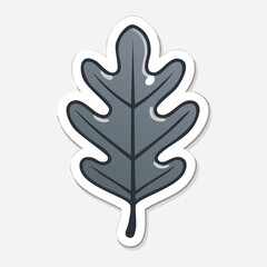 Obraz premium Stylized Oak Leaf Sticker
