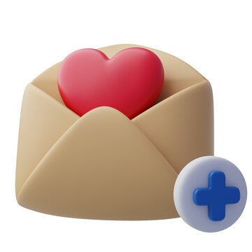 Hospital Care Message with Heart and Medical Icon