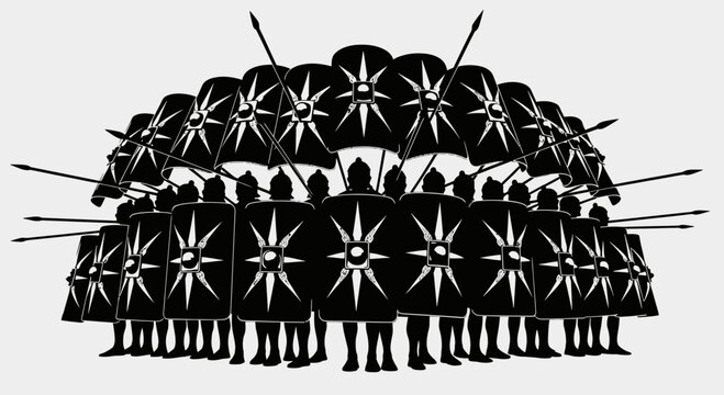 Roman Legionaries Formation Shield Wall Soldiers Ancient History Military Power