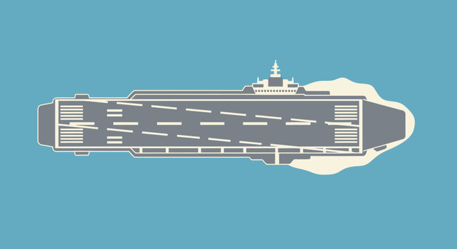 Large Aircraft Carrier in Flight Deck.