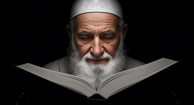 Happy ashura day islamic scholar reading colorful concept background for remembrance