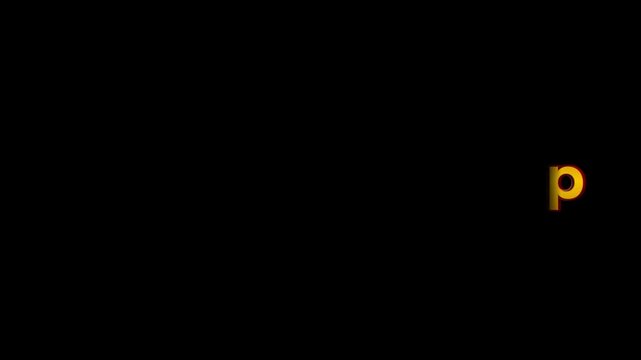 Animated text welcome meetup message evolving on a black background, perfect for event intro video clip.