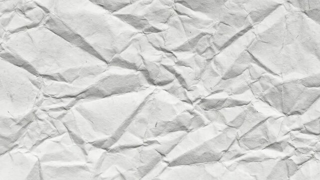 Crumpled White Paper Texture Background