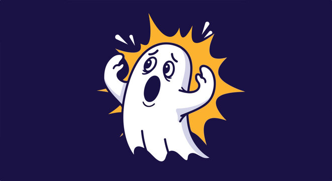 cartoon vector illustration of a smiling man surrounded by flames with a fun character style